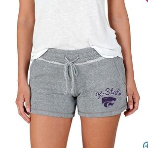 Kansas STATE Women's Gray Lounge Shorts Sz L New